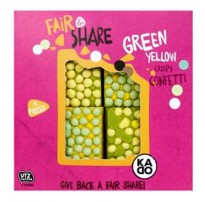 Fair & Share, chocolate squares (4x4), with crispy balls